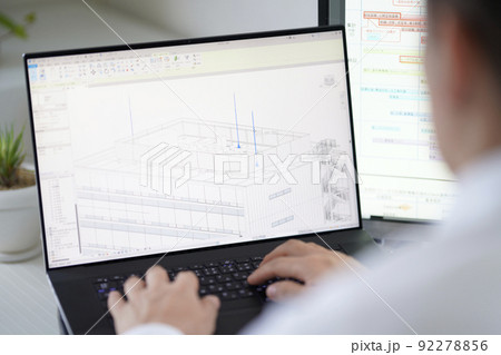 三次元CAD　立体的　3DCG　建築設計　避雷針 92278856