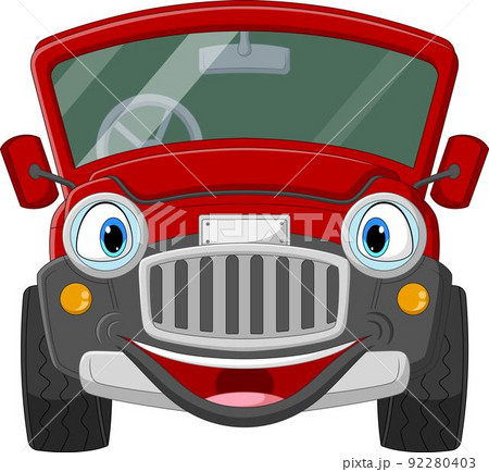 Cartoon Car Jeep Mascot Characterのイラスト素材 [92280403] - PIXTA