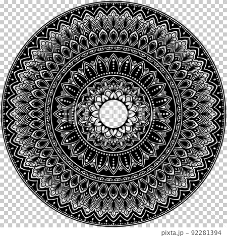 Mandala art (flowers, geometric patterns, dots) 92281394