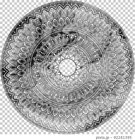 Mandala art (flowers, geometric patterns, marble patterns, reliefs) 92281395
