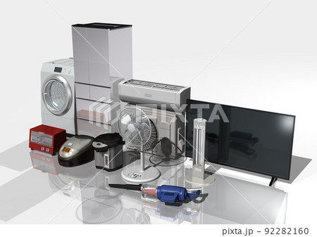 電化製品　家電　電気製品(3DCGイメージ) 92282160