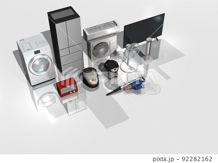 電化製品　家電　電気製品(3DCGイメージ) 92282162