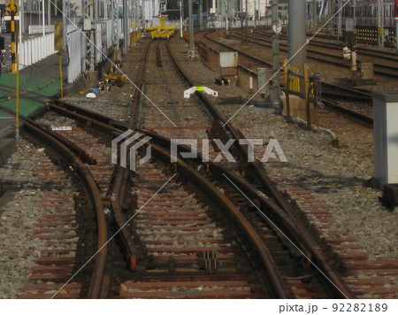京急線 総合車両製作所への入口 三線軌条ポイント 92282189