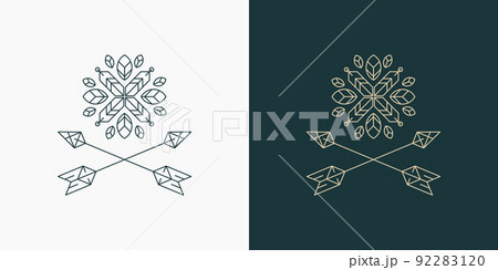 line are creative illustration and symbol for logo 92283120