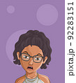 Cartoon Female portrait. Woman avatar. you profile 92283151