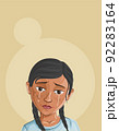 Cartoon Female portrait. Woman avatar. you profile 92283164