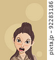 Cartoon Female portrait. Woman avatar. you profile 92283186