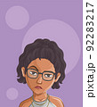 Cartoon Female portrait. Woman avatar. you profile 92283217