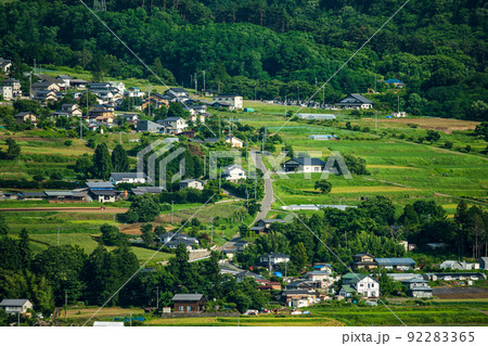 中山霊園から見る農村　東山方面 92283365