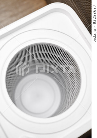 Air purifier filter replacement. Close-up, selective focus 92283637