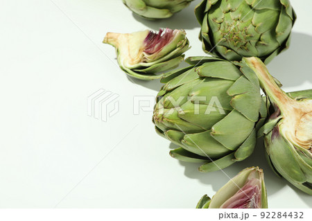 Concept of healthy food with artichoke, space for text 92284432