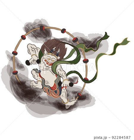 雷神　屏風絵 92284587