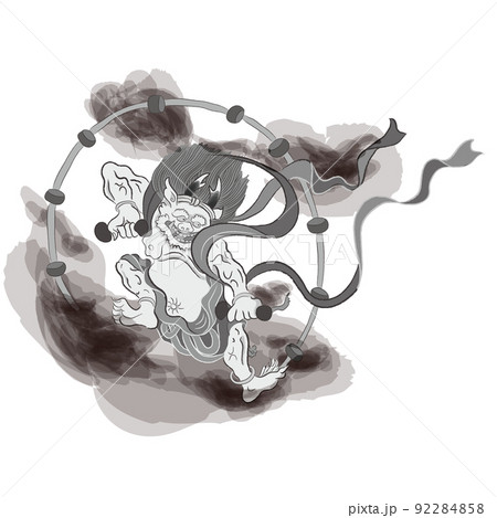 雷神 屏風絵 雷神 屏風絵 92284858