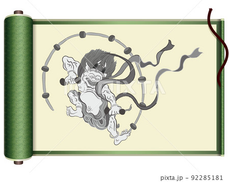 雷神 屏風絵 雷神 屏風絵 92285181