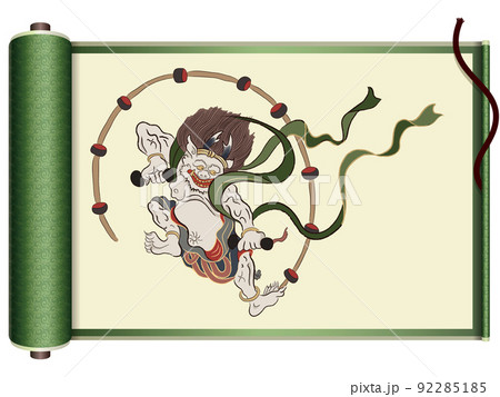 雷神 屏風絵 雷神 屏風絵 92285185