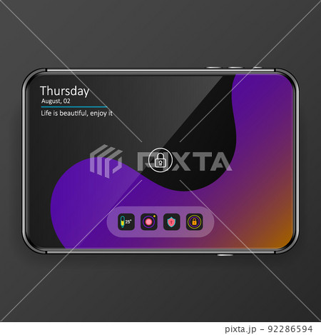 home screen mobile application user interface digital realistic tablet phone home screen mobile application user interface digital realistic tablet phone 92286594