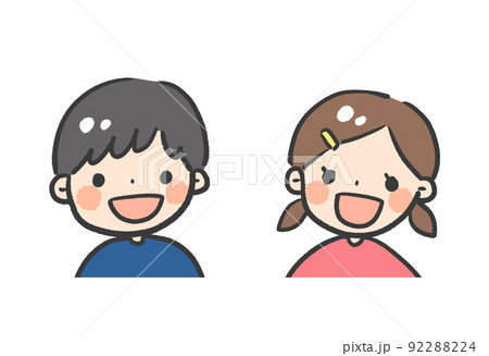 子どもの笑顔イラスト 92288224