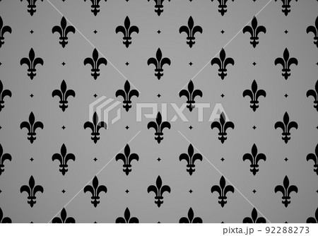 Flower geometric pattern. Seamless background. Black and gray ornament Flower geometric pattern. Seamless background. Black and gray ornament 92288273