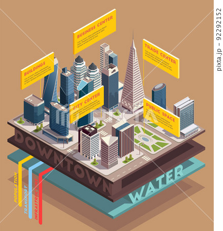 Skyscrapers Utility Systems Composition 92292152