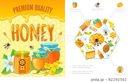 Cartoon Beekeeping Colorful Concept Cartoon Beekeeping Colorful Concept 92292502