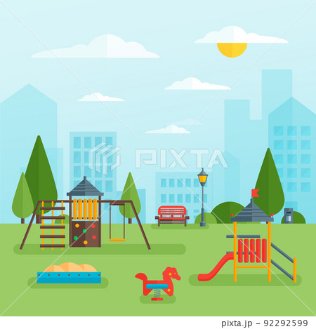 Childrens Playground At Park 92292599