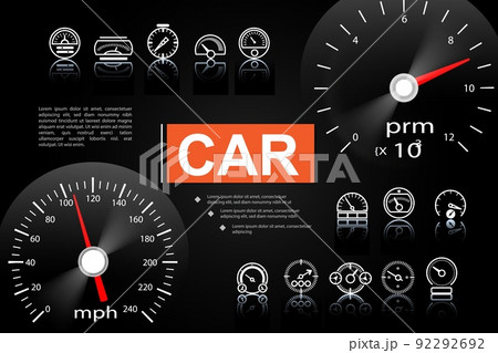 Car Dashboard Elements Concept Car Dashboard Elements Concept 92292692