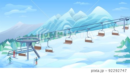 Winter Outdoor Resort Background 92292747