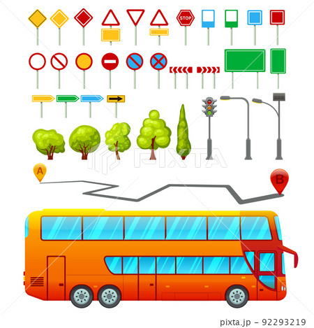 City Transport Elements Set 92293219