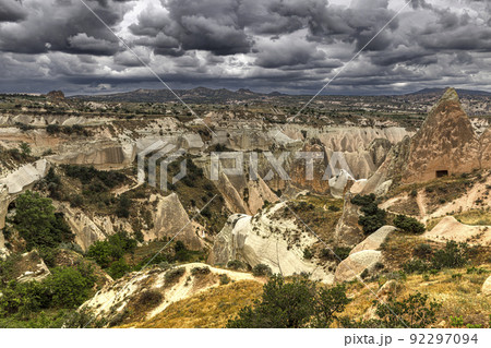 scenic view of the red valley near gore in cappadocia. 92297094