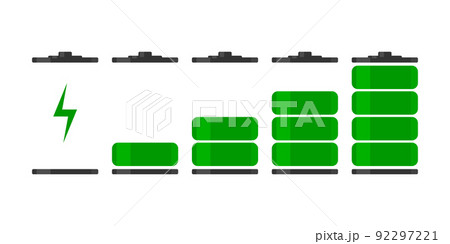 Battery load illustration isolated on white background Battery load illustration isolated on white background 92297221