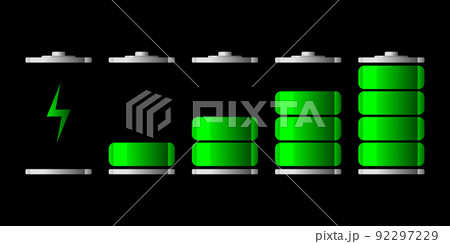 Battery load illustration isolated on white background Battery load illustration isolated on white background 92297229