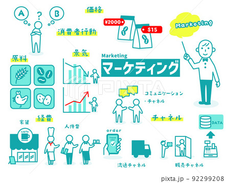 「マーケティング」のイラストアイコン集 92299208