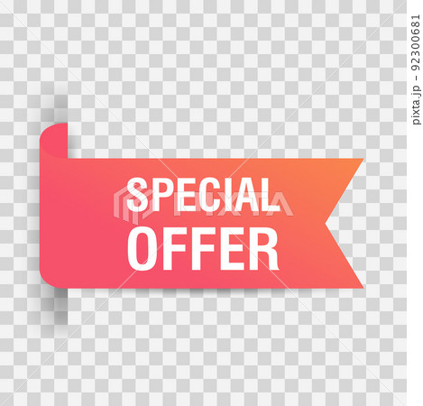 Special offer badge. Discount banner shape. Sale coupon icon. Modern concept design. Vector Special offer badge. Discount banner shape. Sale coupon icon. Modern concept design. Vector 92300681