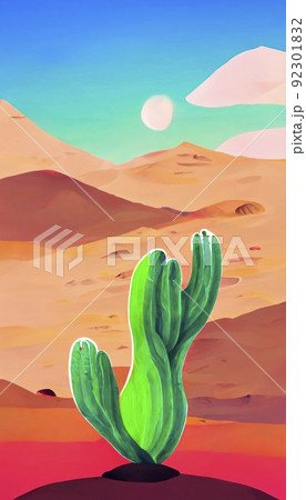 Colorful multicolored bright picture. Painted bright multicolored cacti. Abstract colorful background. Colorful multicolored bright picture. Painted bright multicolored cacti. Abstract colorful background. 92301832