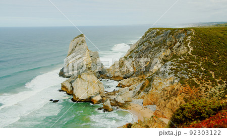 Natural Park of Sintra at Cape Roca in Portugal called Cabo de Roca Natural Park of Sintra at Cape Roca in Portugal called Cabo de Roca 92303122