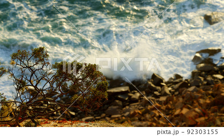 Sunset over Cape Roca in Portugal - the most western point of Europe 92303155
