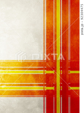 ライン交差 (背景素材) グレー 黄色 赤 ライン交差 (背景素材) グレー 黄色 赤 92304475