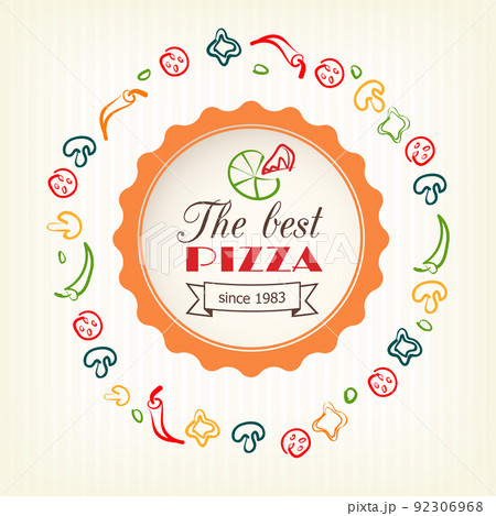 pizza design template for menu, banner, advertising etc 92306968