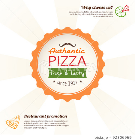 pizza design template for menu, banner, advertising etc 92306969