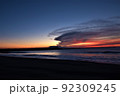 写真素材：【茨城県】大洗サンビーチ、早朝朝焼け 92309245