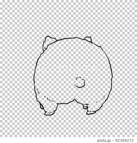 ハムスターのおしりの線画のイラスト素材 [92309272] - PIXTA