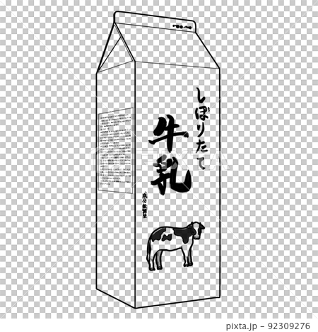 Milk carton line drawing 92309276