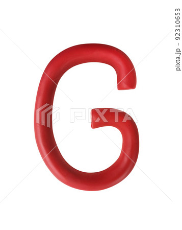 Handmade plasticine alphabet isolated on white background. English colorful letters of modelling clay 92310653