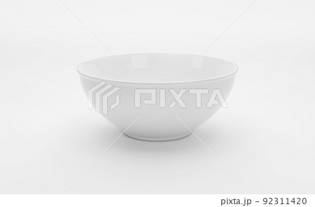 Crockery, ceramic plate on white background 92311420