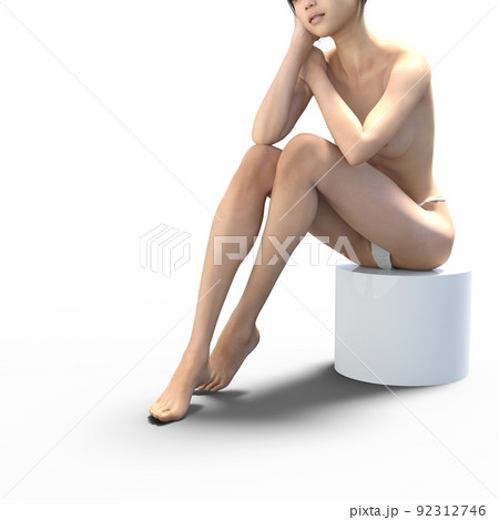 スリムな脚の女性 美脚 perming3DCG イラスト素材 スリムな脚の女性 美脚 perming3DCG イラスト素材 92312746