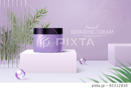 3d modern purple skincare template 92312830