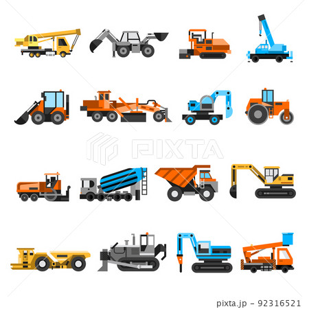 Construction Machines Icons Set Construction Machines Icons Set 92316521