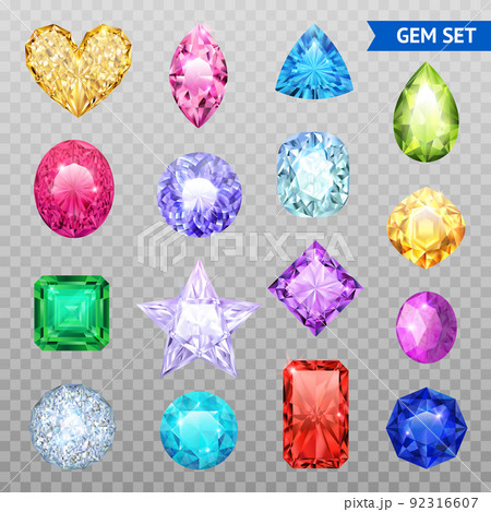 Gemstones Transparent Icon Set Gemstones Transparent Icon Set 92316607