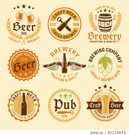 Colored Beer Emblem Set 92316659