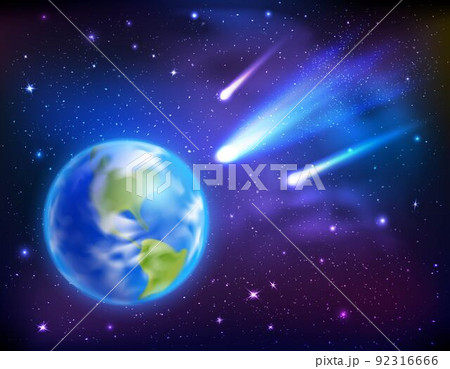 Comets Coming To Earth Background 92316666